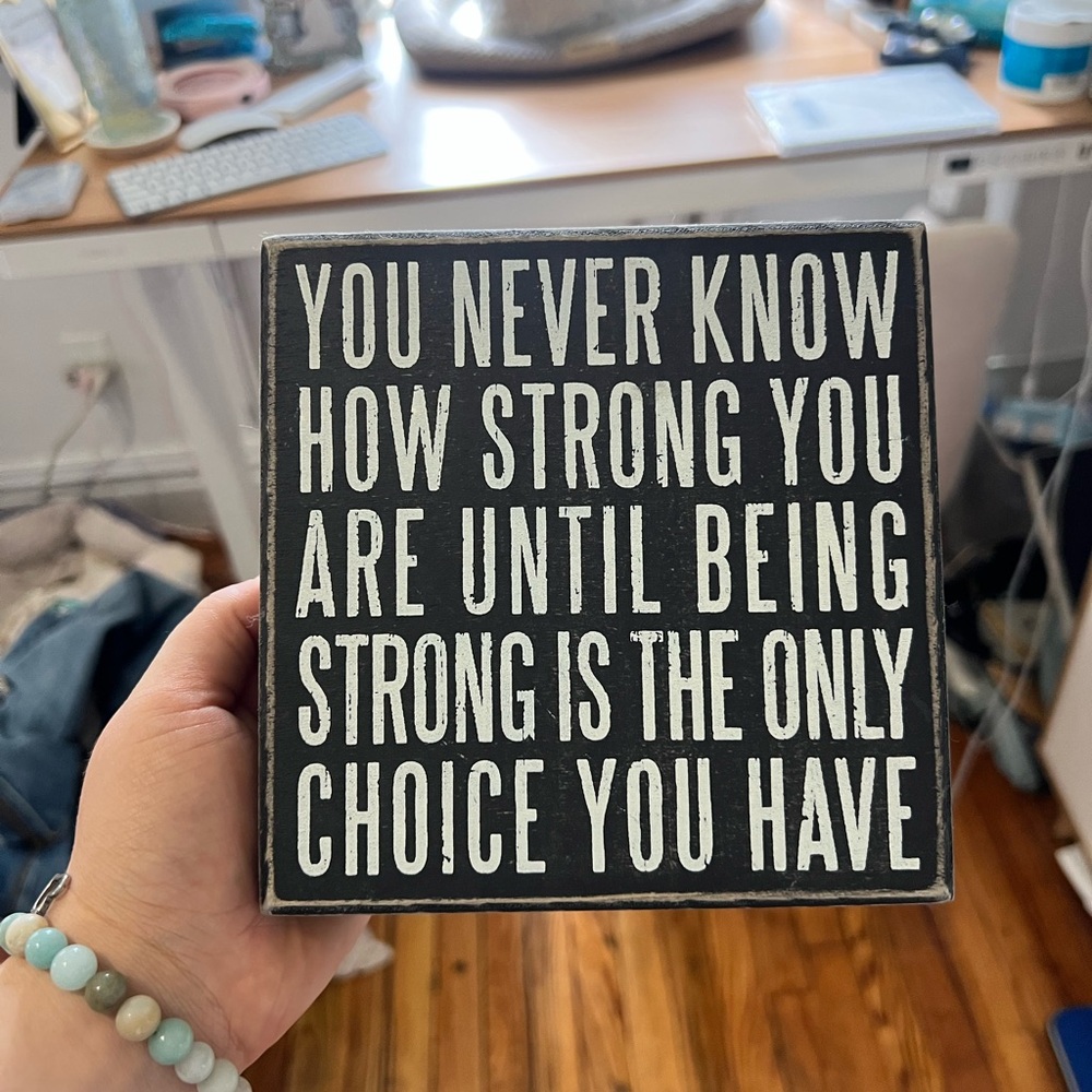 Inspirational Black and White Wall Sign